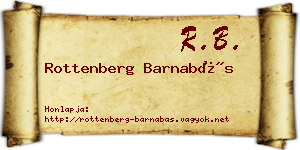Rottenberg Barnabás névjegykártya
